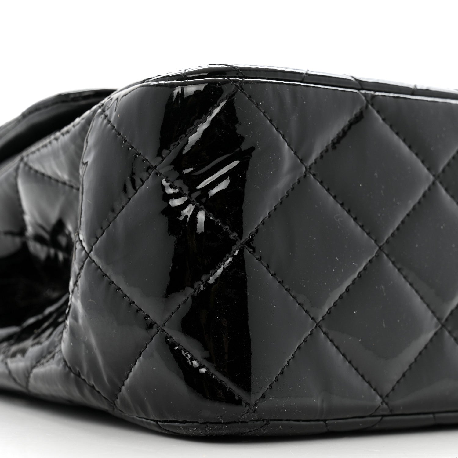 Chanel Patent Quilted Jumbo Double Flap Black 9 of 15