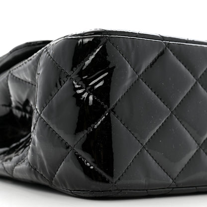Chanel Patent Quilted Jumbo Double Flap Black 9 of 15