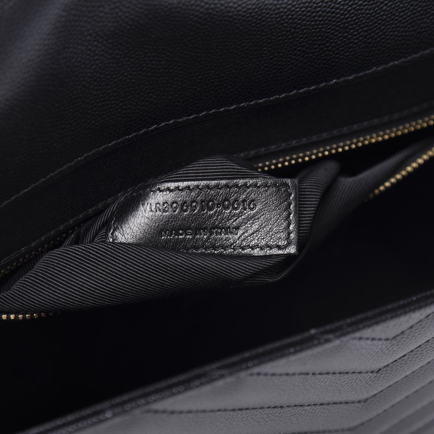 Saint Laurent Grain De Poudre Matelasse Chevron Large Monogram Satchel Black 7 of 10