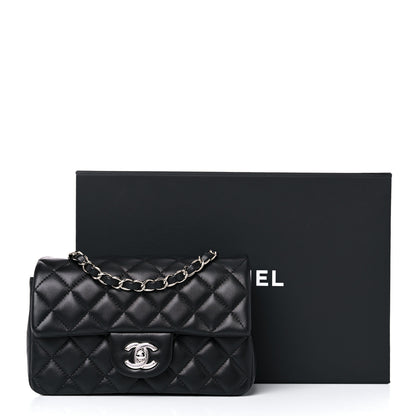 Chanel Lambskin Quilted Mini Rectangular Flap Black 10 of 10