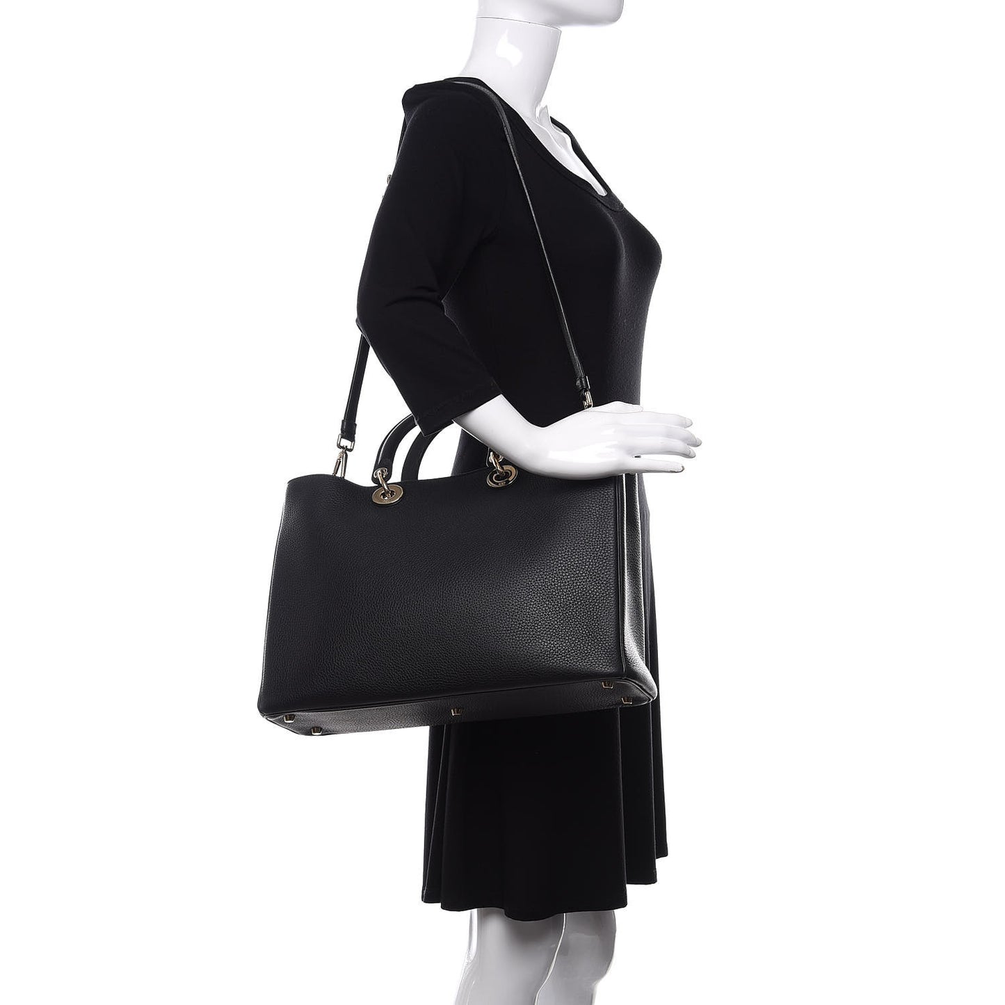 Bullcalf Large Diorissimo Tote Black Rose Indien