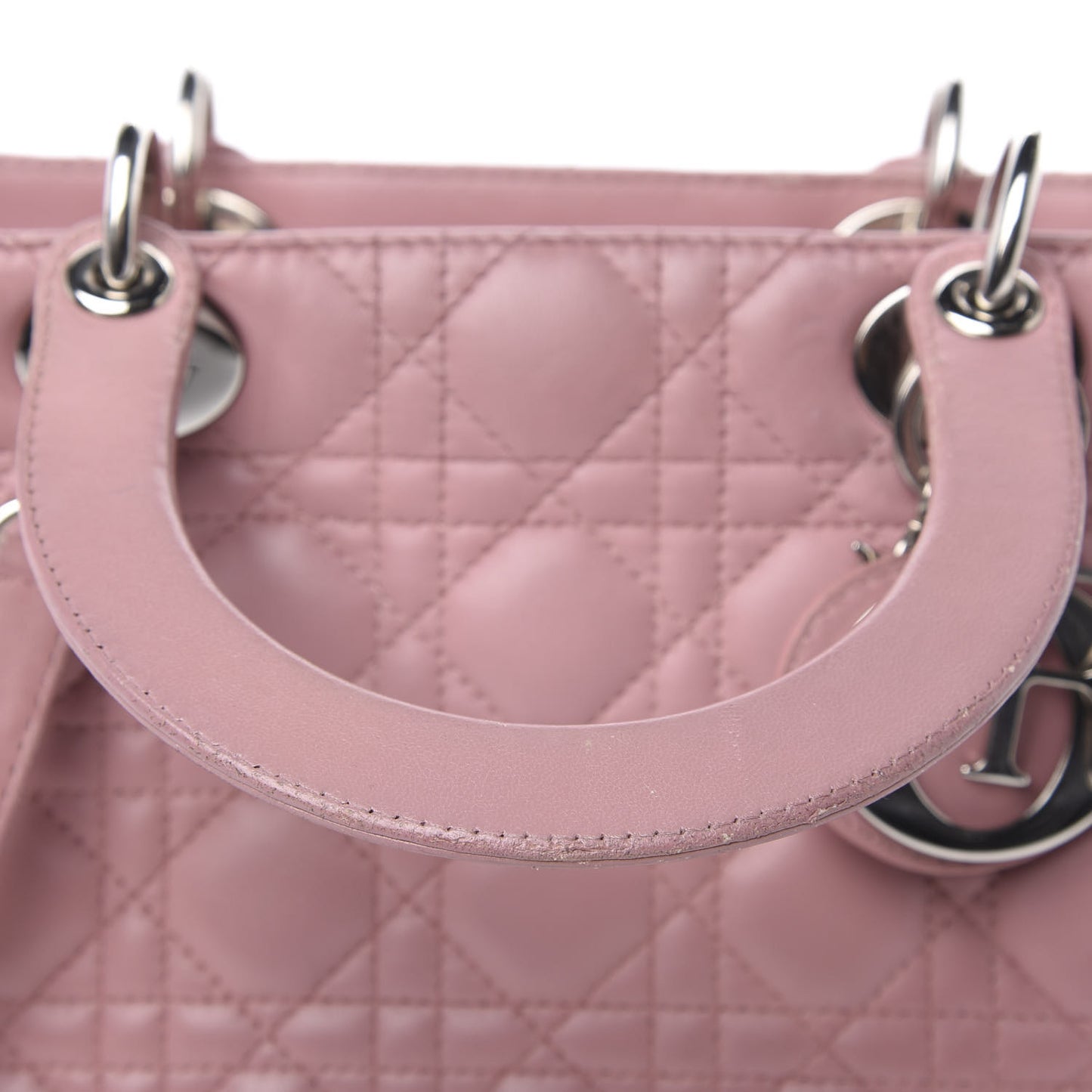 Lambskin Cannage Medium Lady Dior Pink