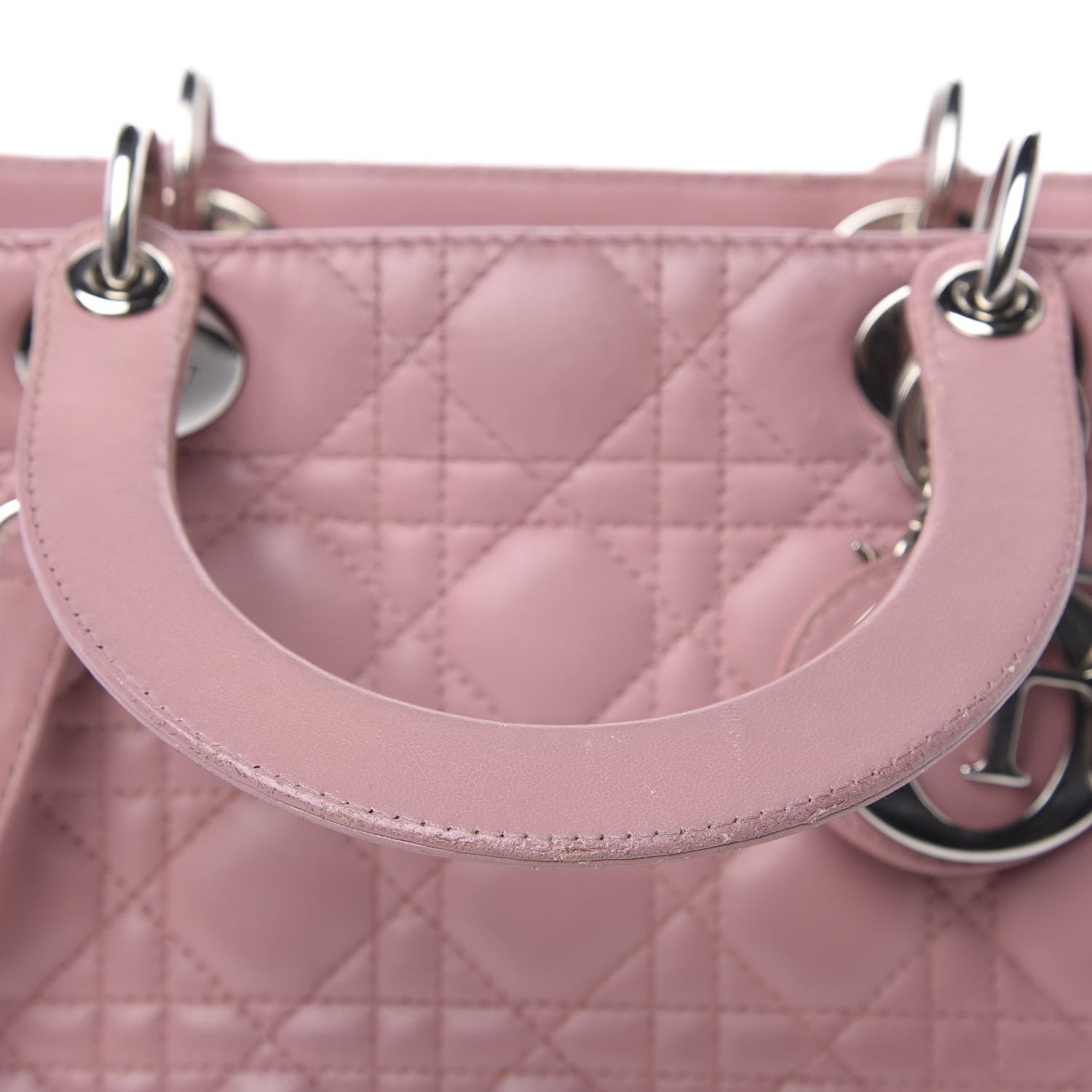Christian Dior Lambskin Cannage Medium Lady Dior Pink 11 of 16