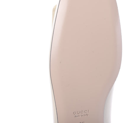 Gucci Malaga Kid Crystal Square G Madelyn Ballet Flats 37 Vintage White 9 of 9