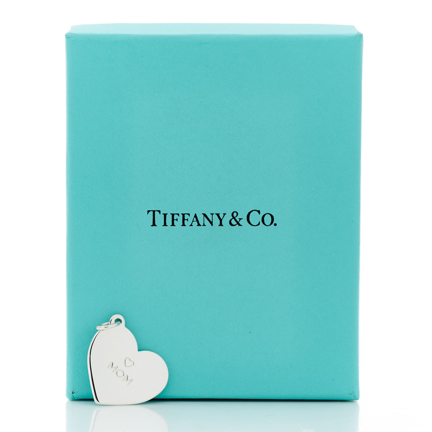 Tiffany Sterling Silver Mom Heart Charm 5 of 5