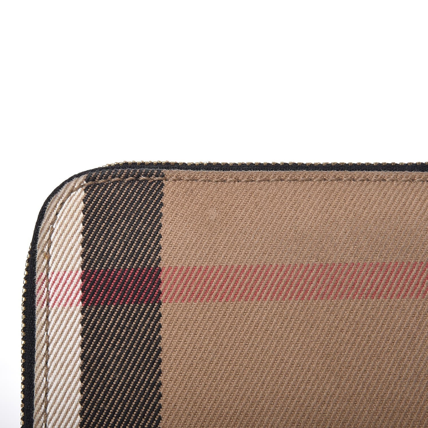 Burberry Calfskin House Check Elmore Zip Around Wallet Black 8 of 11