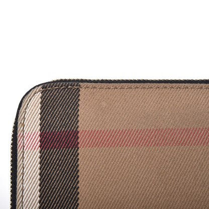 Burberry Calfskin House Check Elmore Zip Around Wallet Black 8 of 11