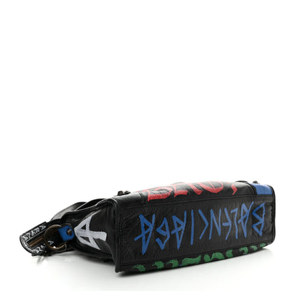 Balenciaga Agneau Graffiti All Over Classic Hardware S City Black Vert Rouge 4 of 11