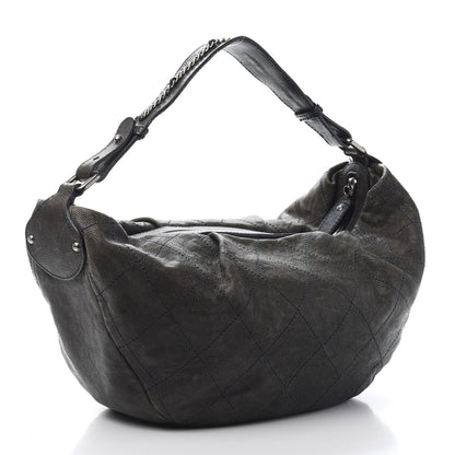 Chanel Caviar Stitched Large Outdoor Hobo Black 3 of 14