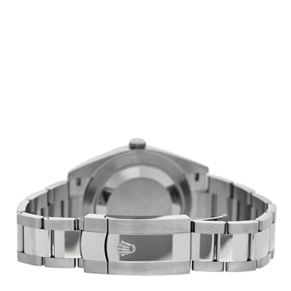 Rolex Stainless Steel 41mm Oyster Perpetual Wimbledon Datejust Watch Slate 126300 3 of 5