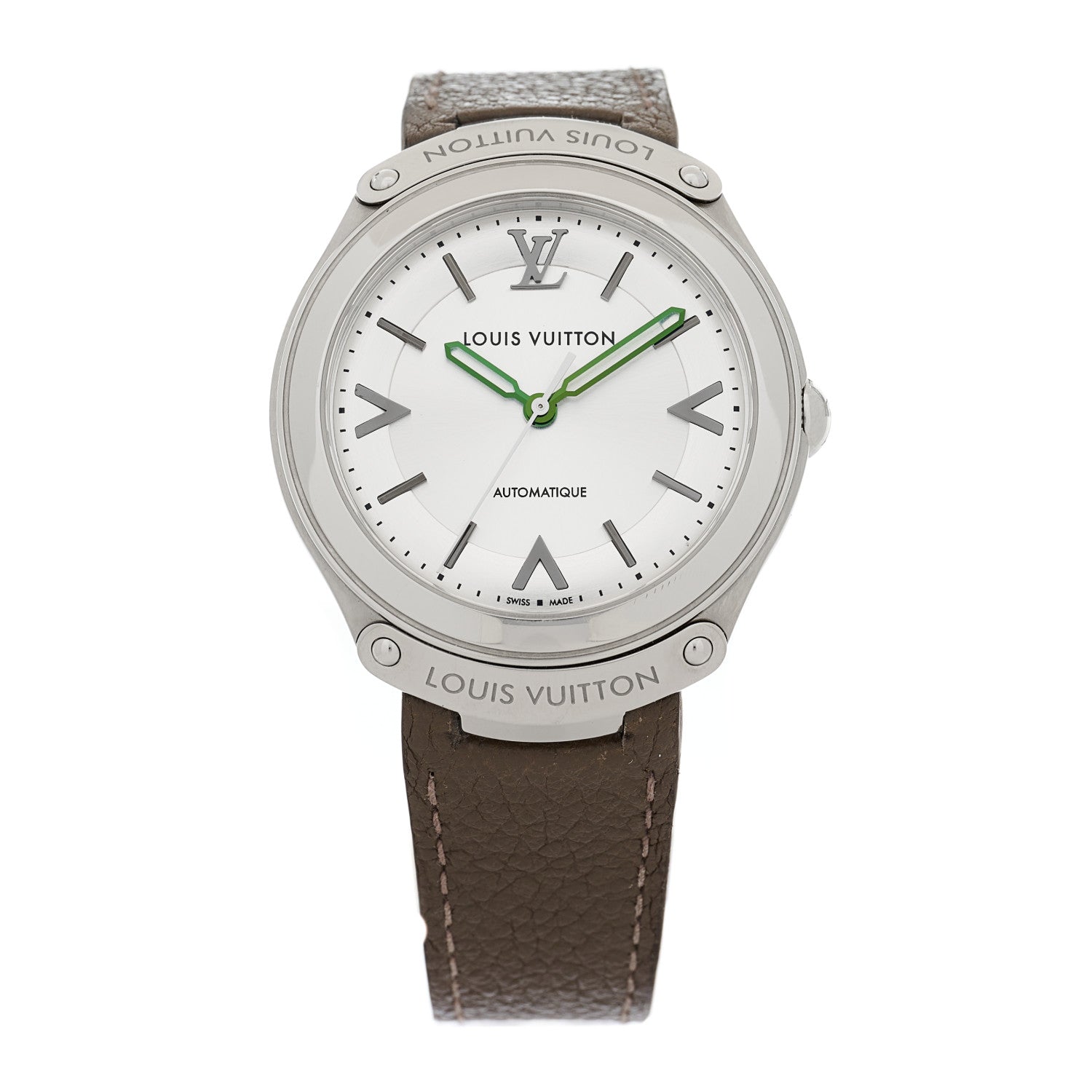 Louis Vuitton Stainless Steel Calfskin 36mm Fifty-Five Automatic Watch 1 of 6