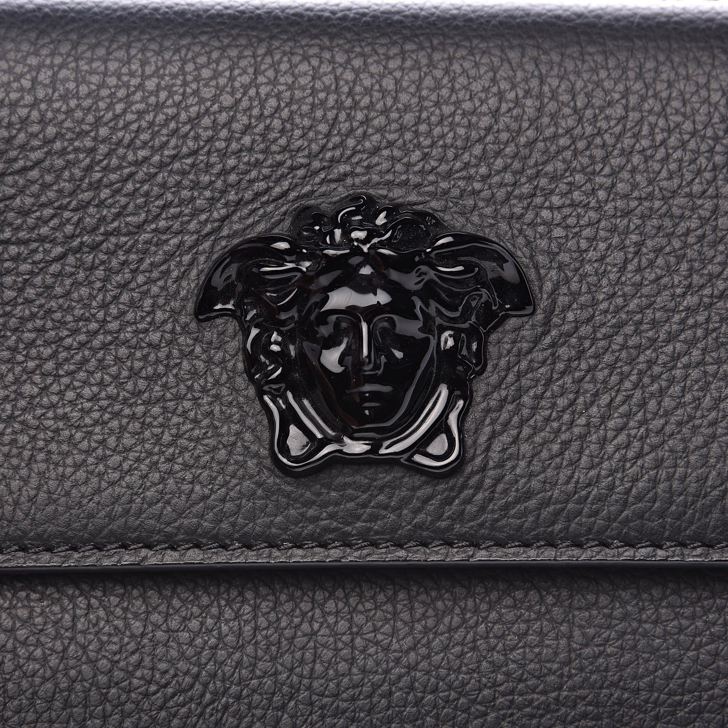 Versace Grained Calfskin Palazzo Chain Evening Bag Black 9 of 9