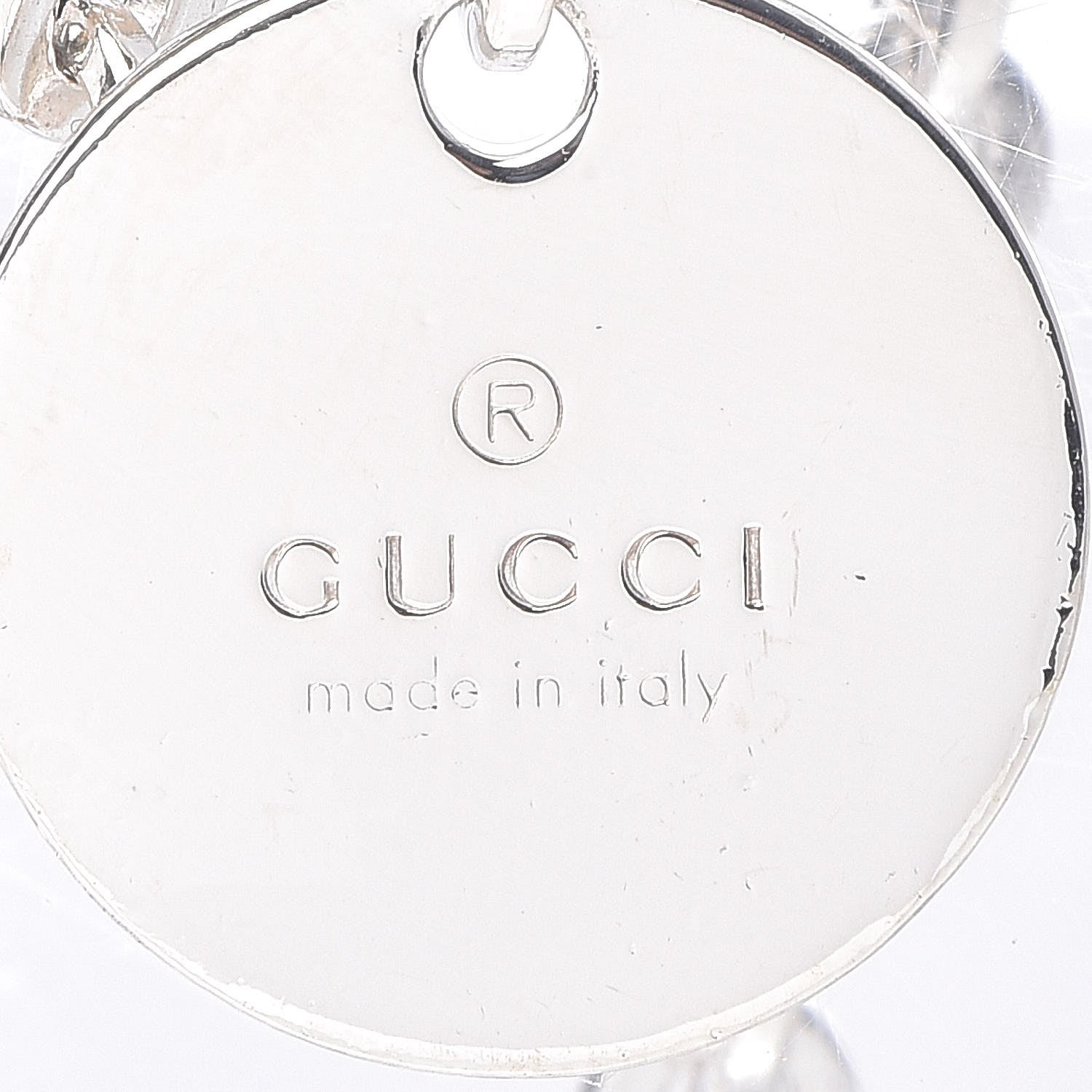 Gucci Sterling Silver Link Round Charm Bracelet 4 of 4