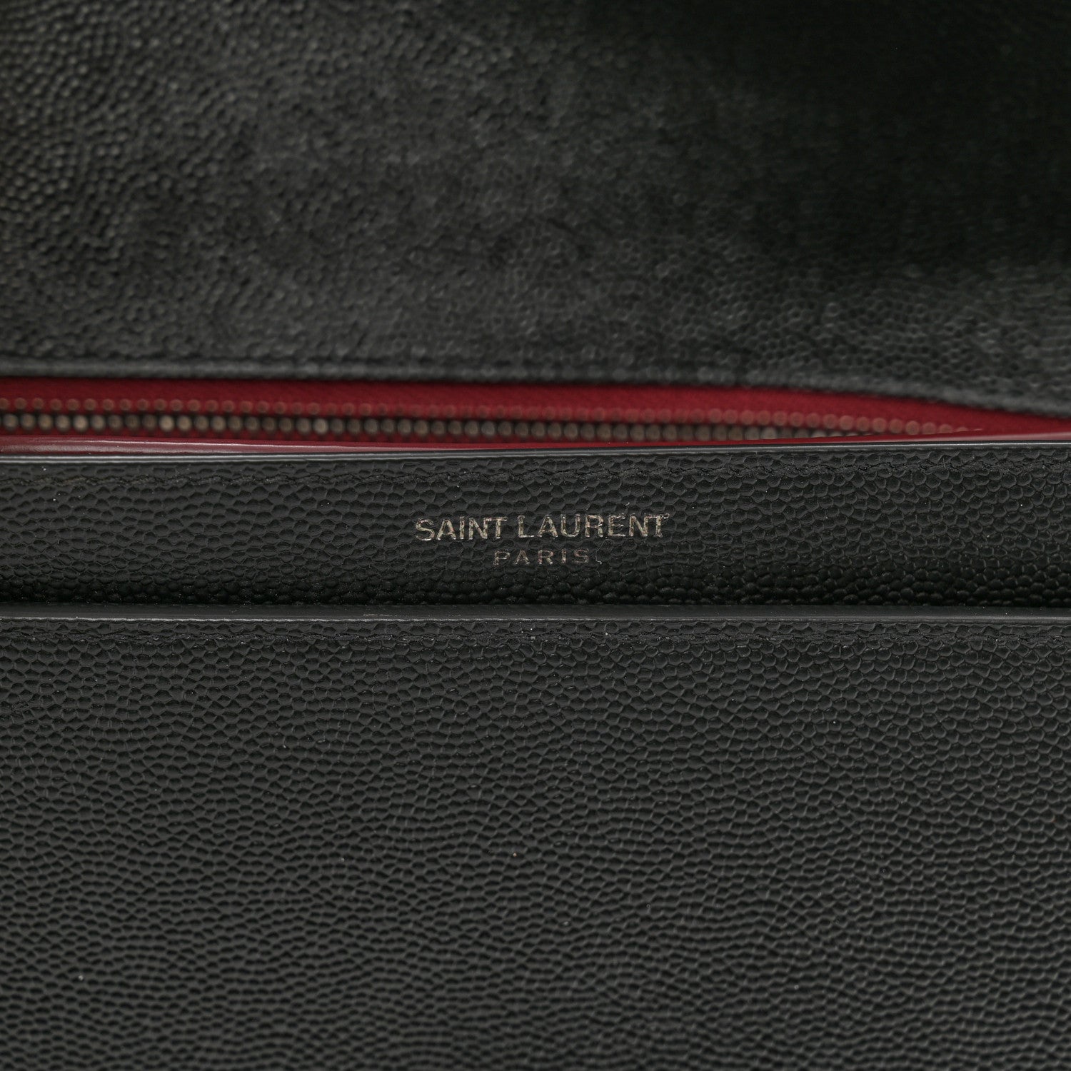 Saint Laurent Grain De Poudre Monogram Cassandra Clasp Bag Black Rouge Legion 7 of 10