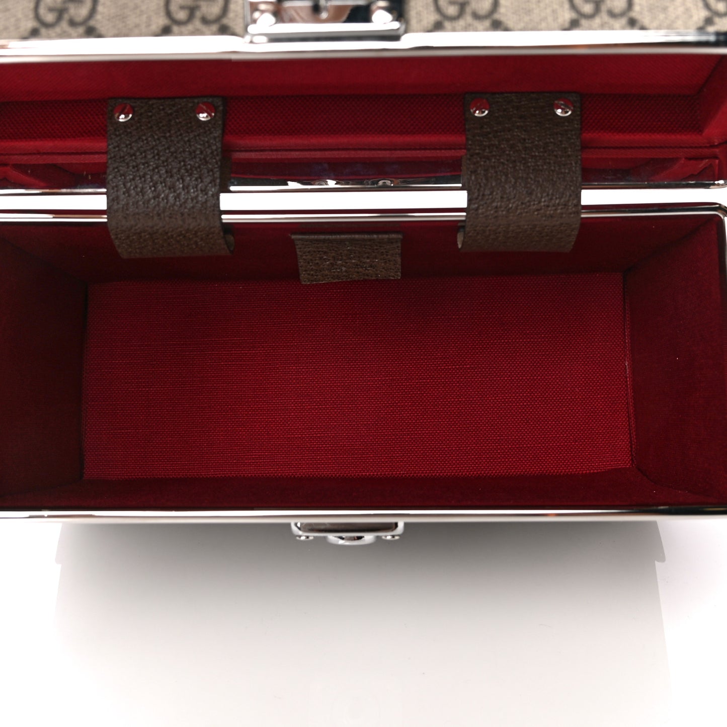 GG Supreme Monogram Globe-Trotter Beauty Case Brown