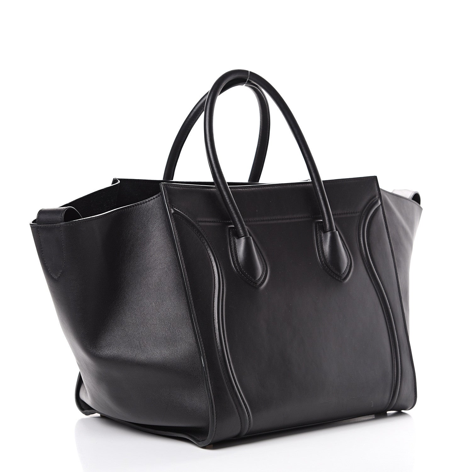Celine Natural Calfskin Medium Phantom Luggage Black 2 of 15