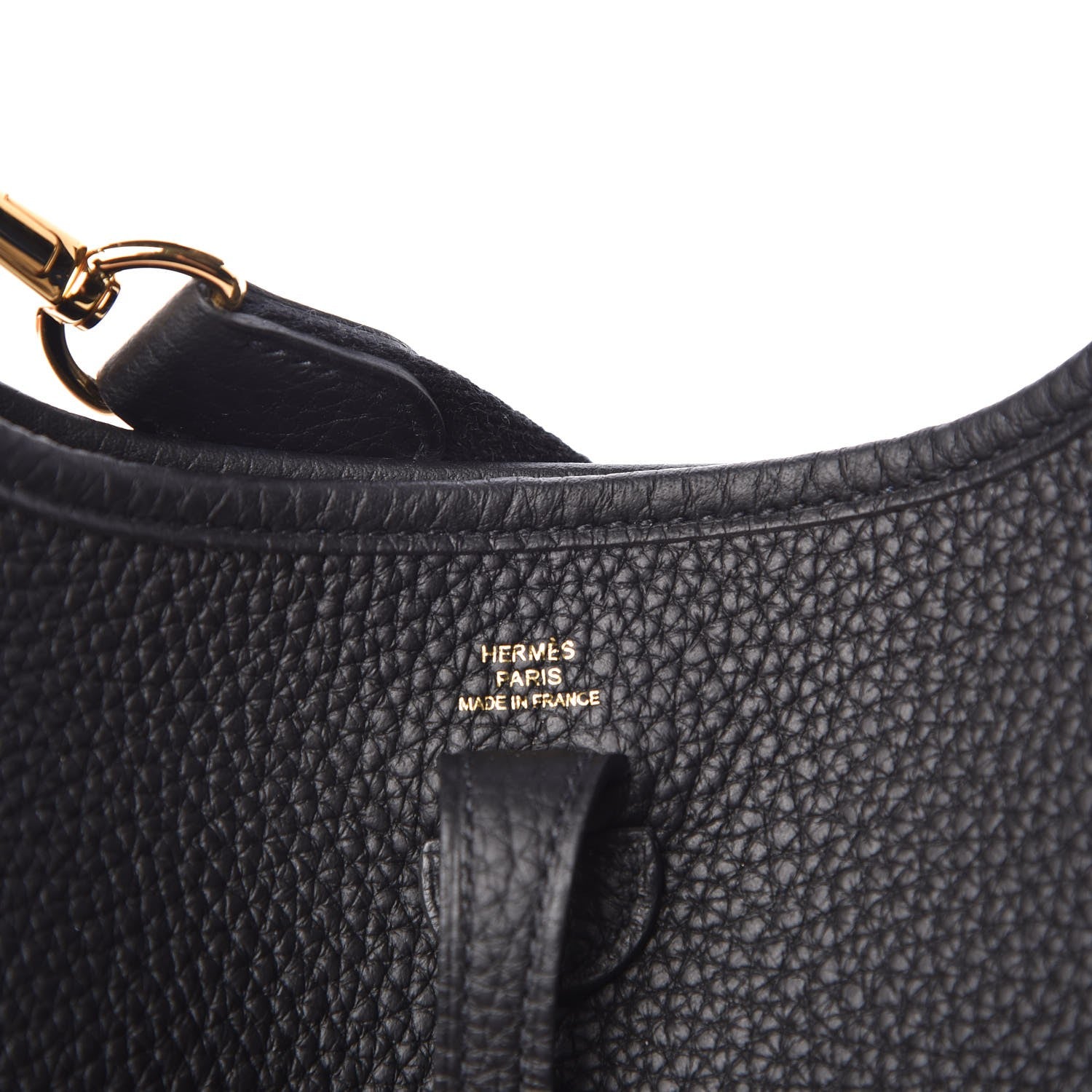 Hermes Taurillon Clemence Evelyne TPM Black 6 of 8