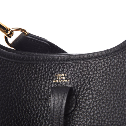 Hermes Taurillon Clemence Evelyne TPM Black 6 of 8