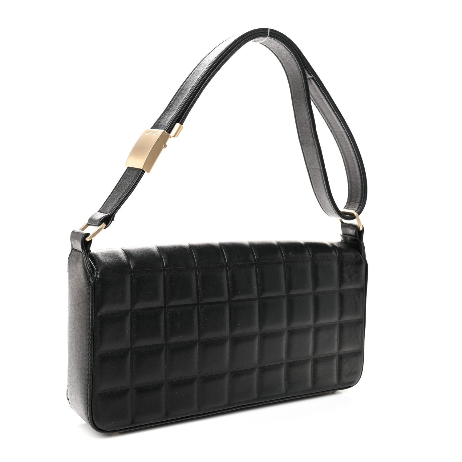Chanel Lambskin Quilted CC Chocolate Bar Flap Black 3 of 10