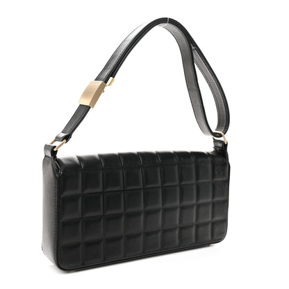 Chanel Lambskin Quilted CC Chocolate Bar Flap Black 3 of 10