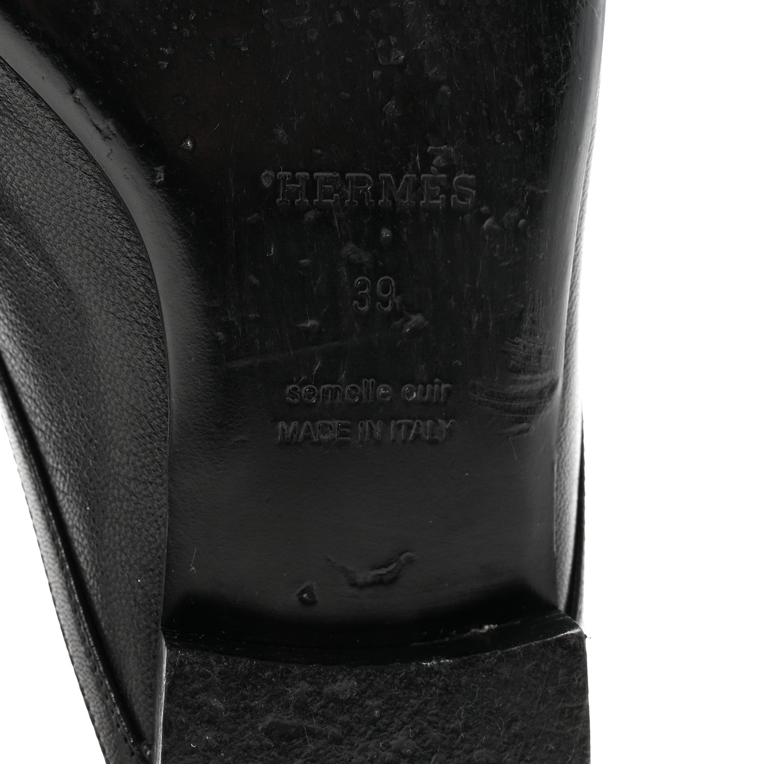 Hermes Goatskin Groupie Mules 39 Black 7 of 10