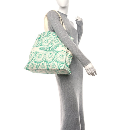 Christian Dior Canvas Dioriviera Toile de Jouy Soleil Tote Aquamarina 2 of 10