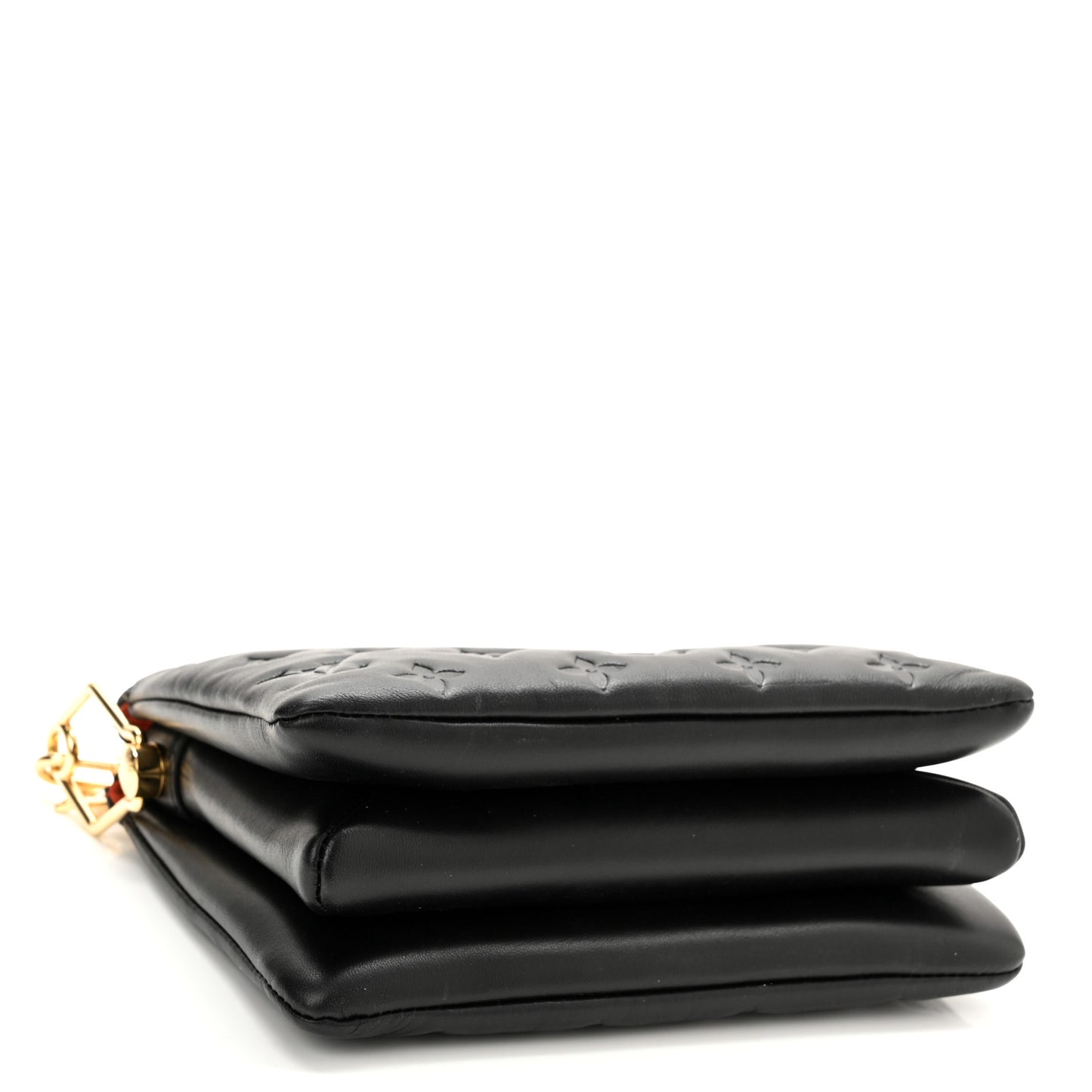 Lambskin Embossed Monogram Coussin BB Black