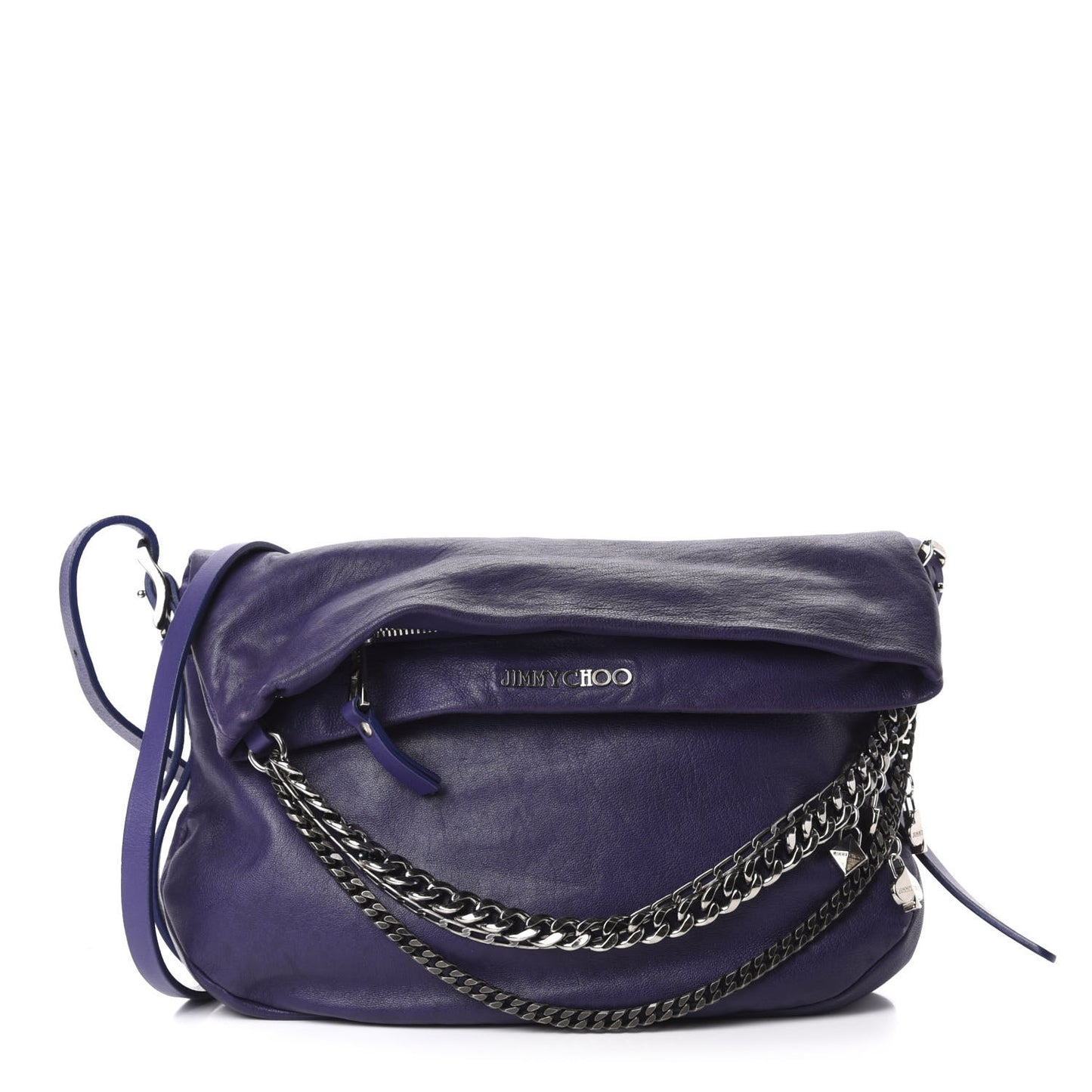 Lambskin Small Biker Hobo Purple