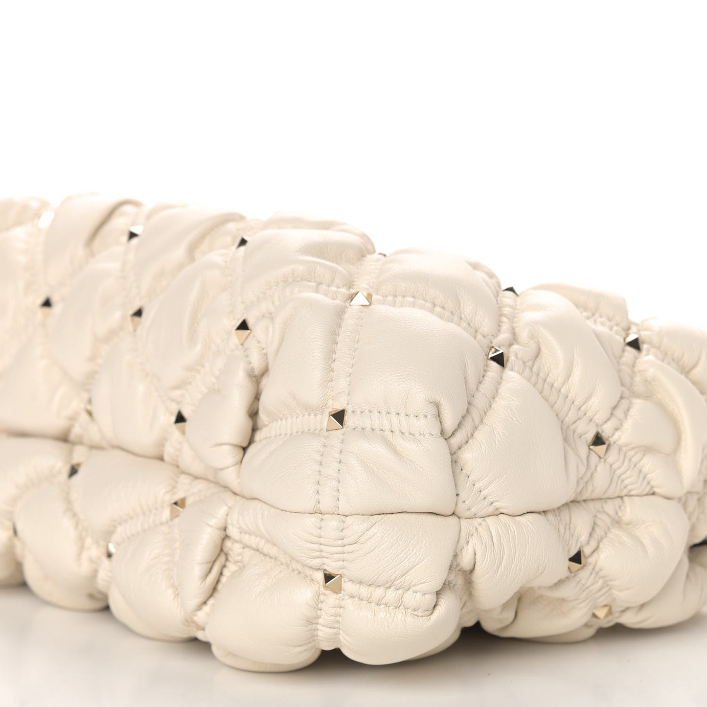 Nappa Spikeme Clutch Ivory