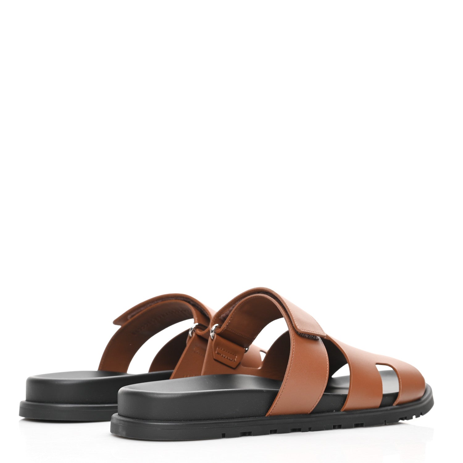 Hermes Calfskin Mens Chypre Sandals 43.5 Gold 4 of 9