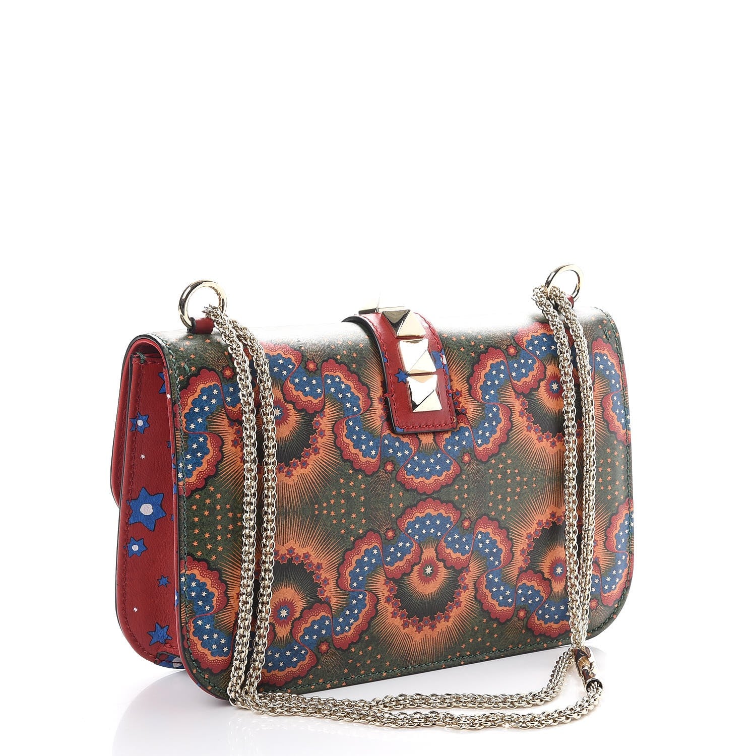 Valentino Garavani Vitello Enchanted Wonderland Medium Glam Lock Rockstud Flap Multicolor 3 of 7