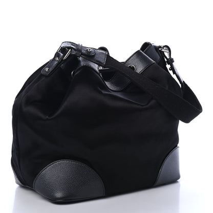 Chanel Satin Caviar CC Drawstring Bucket Bag Black 2 of 4