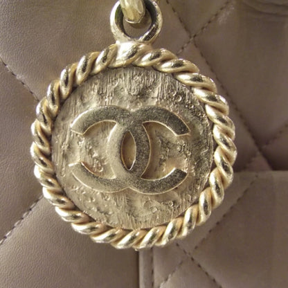 Chanel Lambskin Medallion Tote Beige 7 of 13