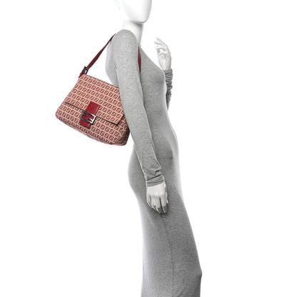 Fendi Zucchino Vitello Mama Baguette Beige Rosso 2 of 12