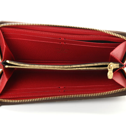 Louis Vuitton Damier Ebene Clemence Wallet Cherry 5 of 10