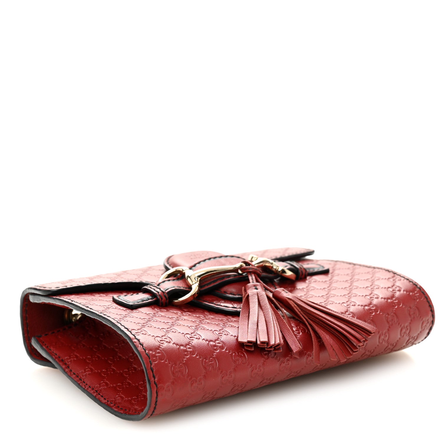 Gucci Soft Microguccissima Mini Emily Chain Shoulder Bag Rosso 4 of 10