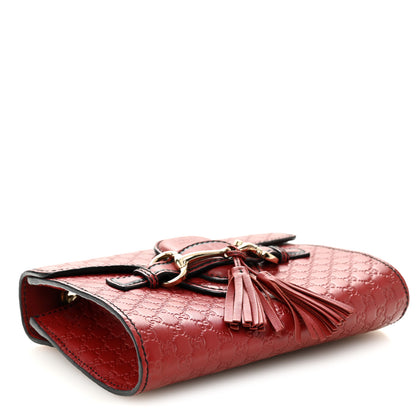 Gucci Soft Microguccissima Mini Emily Chain Shoulder Bag Rosso 4 of 10