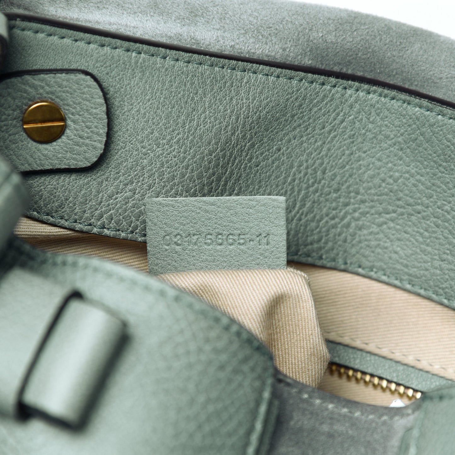 Calfskin Small Owen Flap Bag Cloudy Blue