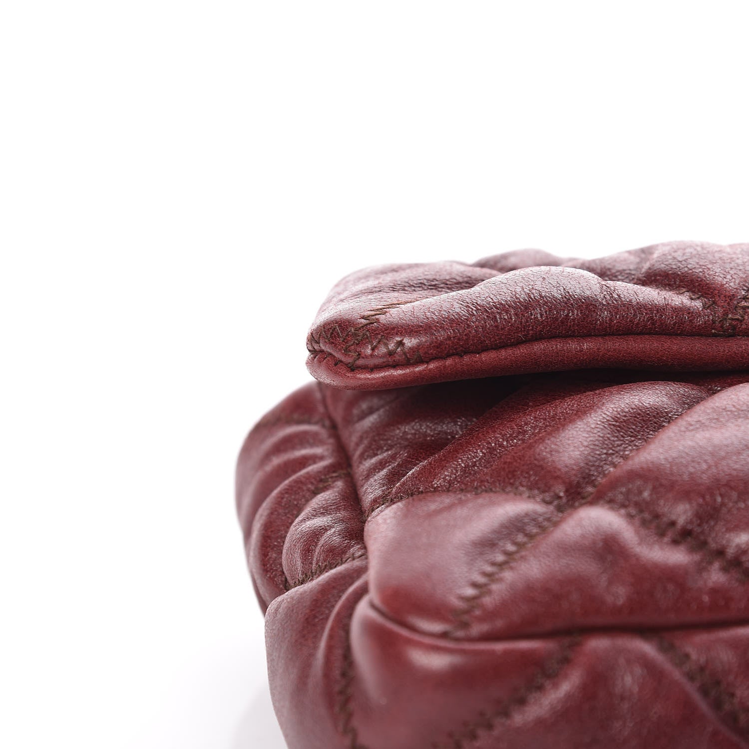 Chanel Calfskin Small Bubble Quilt Flap Burgundy 10 of 11