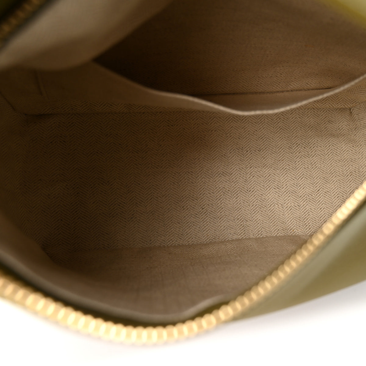 Calfskin Small Puzzle Edge Bag Olive Abyss Blue