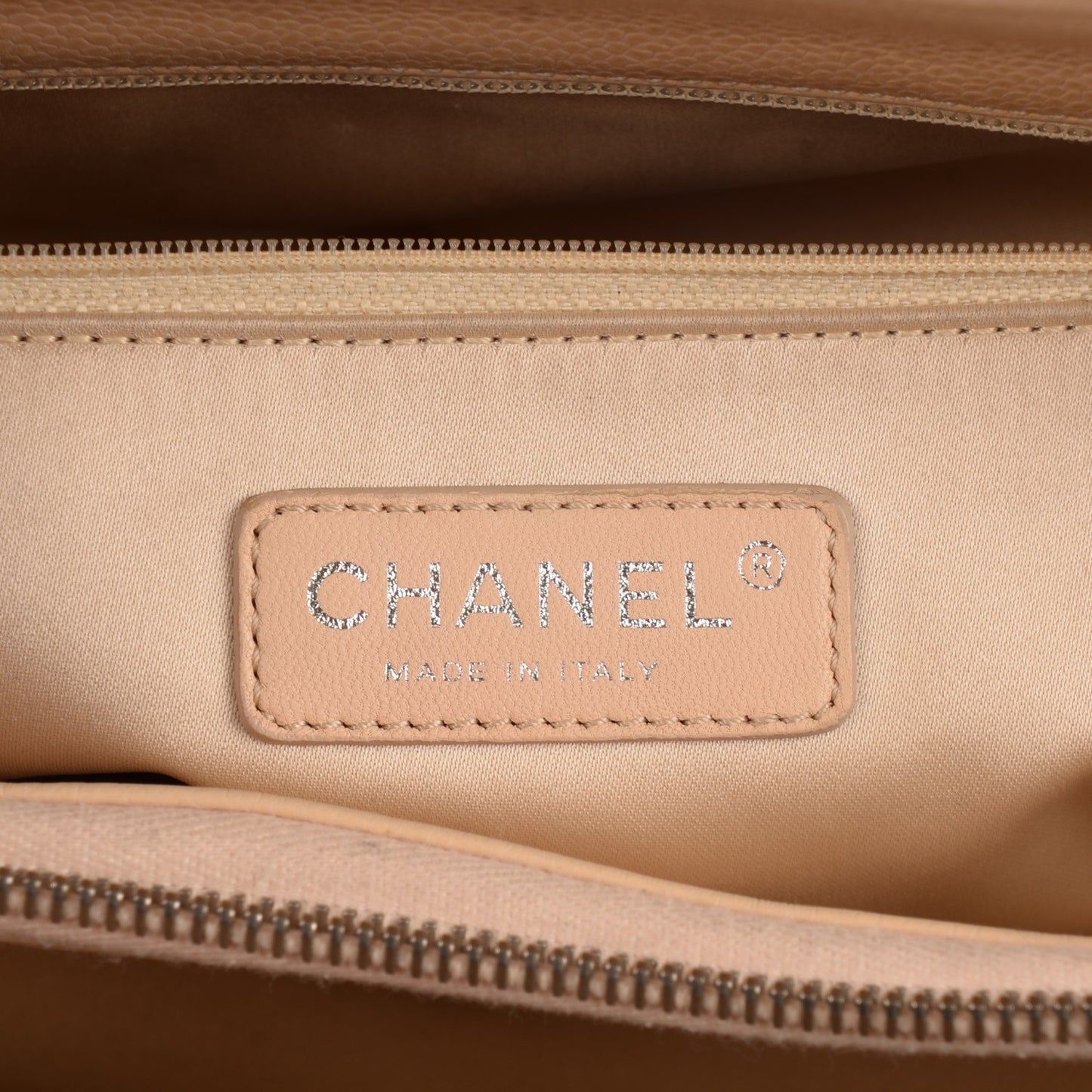 Caviar Quilted Grand Shopping Tote GST Beige Clair