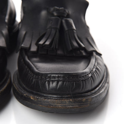 Gucci Calfskin Mens Tassel Fringe Loafers 7.5 Black 11 of 21