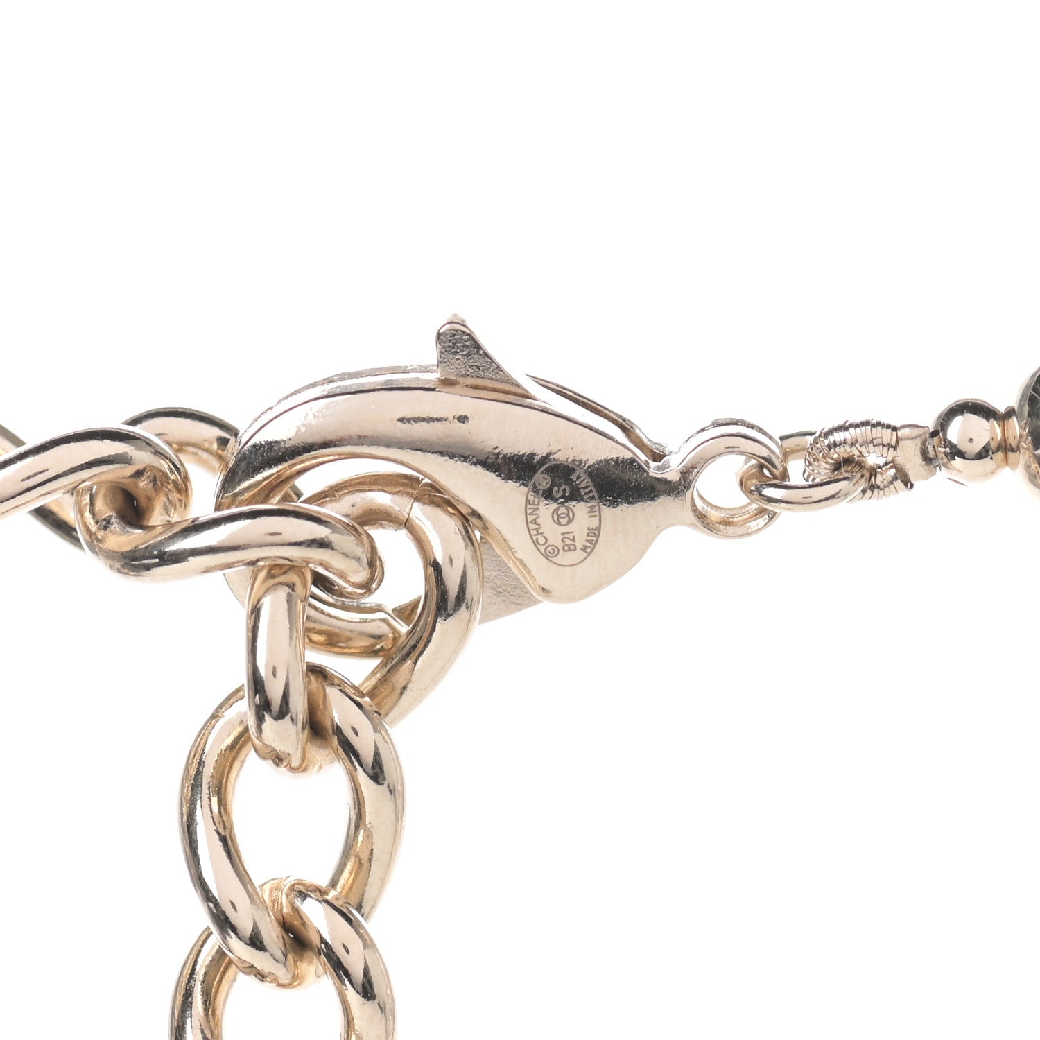 Chanel Metal Bead CC Necklace Gold 4 of 4