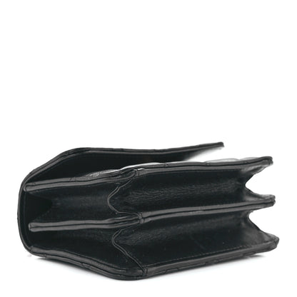 Chanel Lambskin Quilted Chain Top Handle Clutch With Chain Black 4 of 13