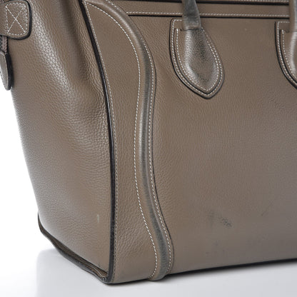 Celine Drummed Calfskin Mini Luggage Souris 18 of 26