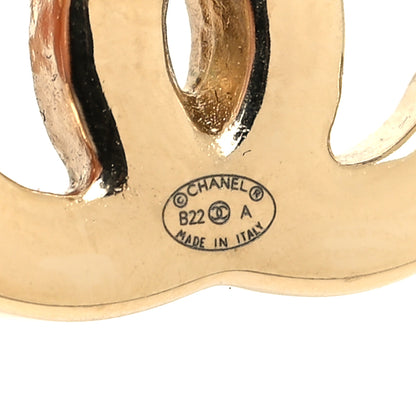 Chanel Enamel CC Earrings Gold White 4 of 5