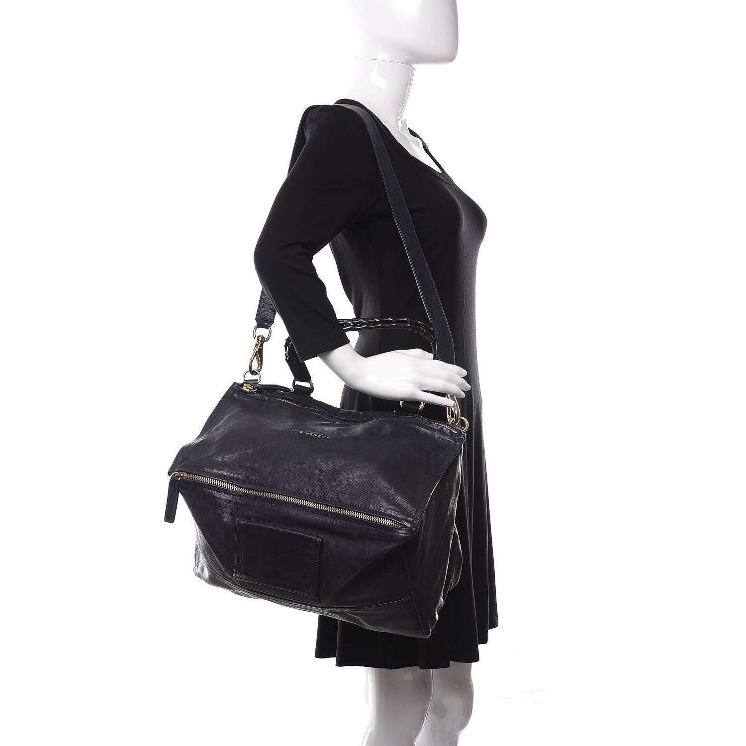 Givenchy Calfskin Medium Braided Pandora Navy 2 of 13