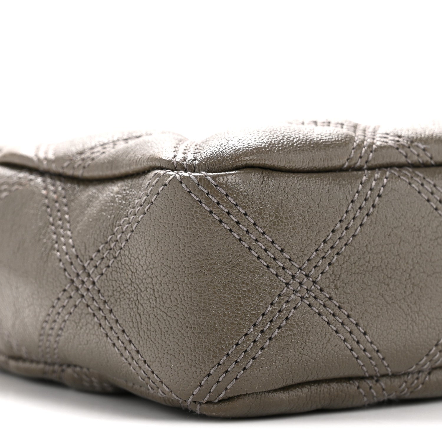 Saint Laurent Grained Lambskin Quilted Mini Becky Double Zip Bag Taupe 9 of 13