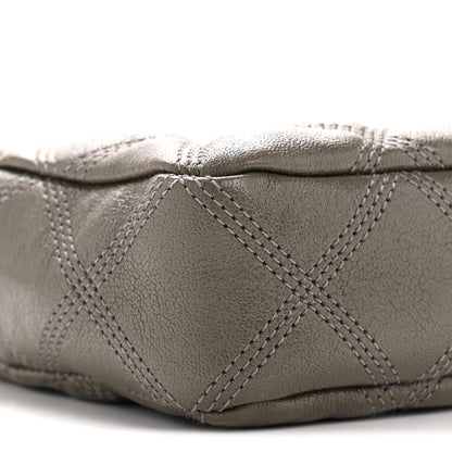 Saint Laurent Grained Lambskin Quilted Mini Becky Double Zip Bag Taupe 9 of 13