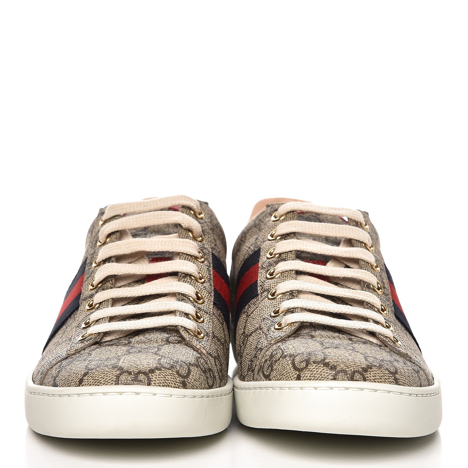 Gucci GG Supreme Monogram Ace Low-Top Sneaker 37 Beige 3 of 10